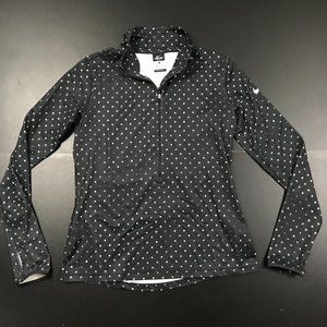 NIKE PRO RUNNING BLACK HALF ZIP ATHLETIC TOP